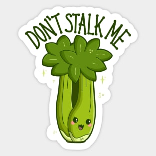 “Don’t Stalk Me” Cute Celery Stalk Sticker